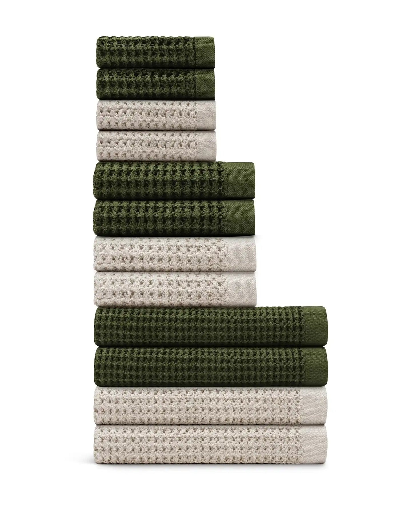 Supima® Waffle 12pc Bath Sheet Move-In Bundle