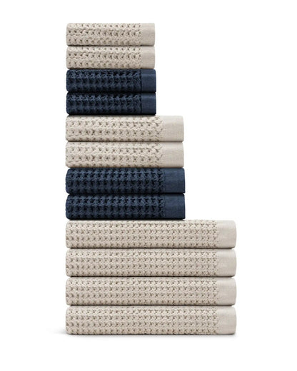 Supima® Waffle 12pc Bath Sheet Move-In Bundle