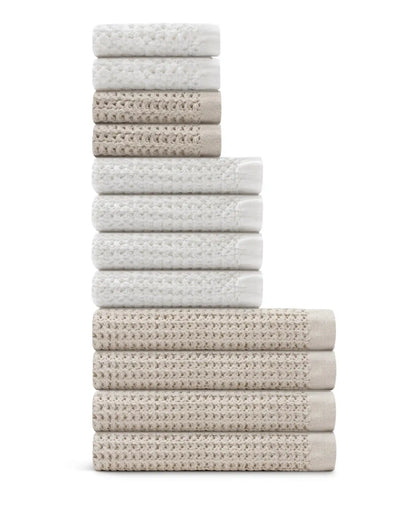 Supima® Waffle 12pc Bath Sheet Move-In Bundle