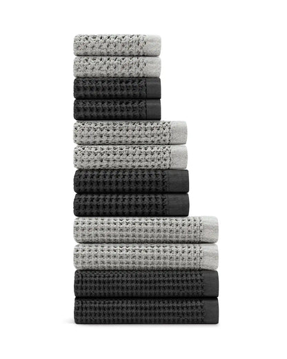 Supima® Waffle 12pc Bath Towel Move-In Bundle