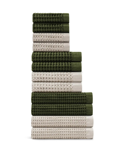 Supima® Waffle 12pc Bath Towel Move-In Bundle