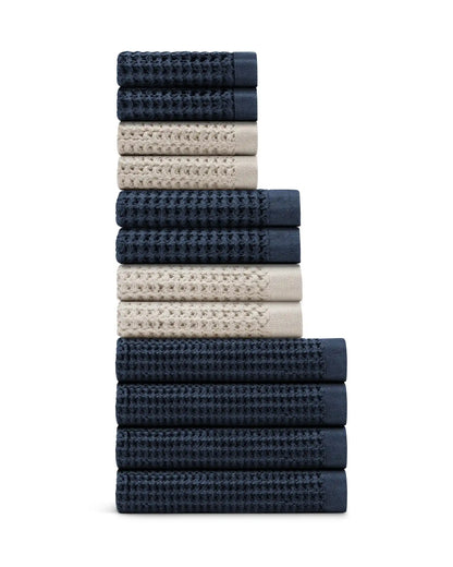 Supima® Waffle 12pc Bath Towel Move-In Bundle