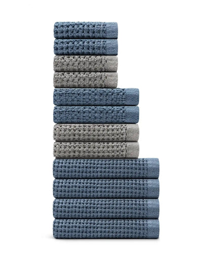 Supima® Waffle 12pc Bath Towel Move-In Bundle