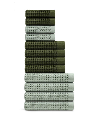 Supima® Waffle 12pc Bath Towel Move-In Bundle