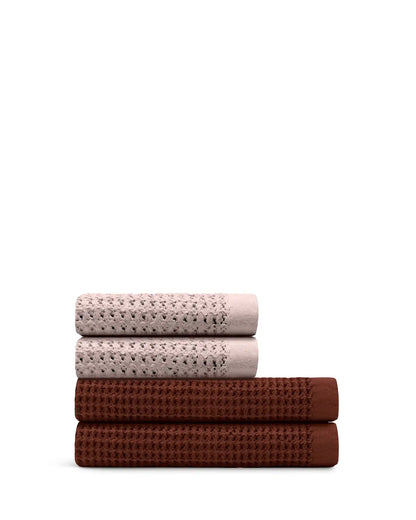 Supima® Waffle 4pc Bath Sheet Bundle