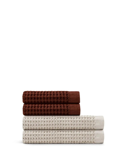 Supima® Waffle 4pc Bath Sheet Bundle