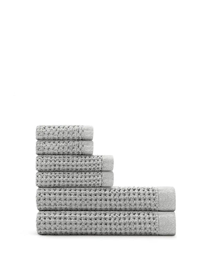 Supima® Waffle 6pc Bath Sheet Bundle