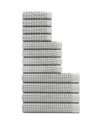 Supima® Waffle 12pc Bath Sheet Move-In Bundle
