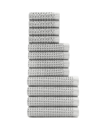Supima® Waffle 12pc Bath Towel Move-In Bundle