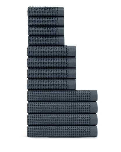 Supima® Waffle 12pc Bath Sheet Move-In Bundle