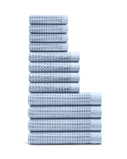 Supima® Waffle 12pc Bath Sheet Move-In Bundle