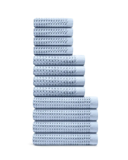 Supima® Waffle 12pc Bath Towel Move-In Bundle