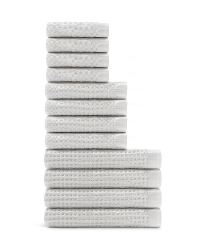 Supima® Waffle 12pc Bath Sheet Move-In Bundle