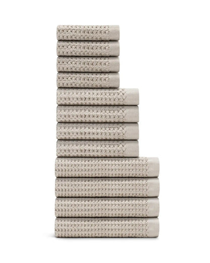 Supima® Waffle 12pc Bath Towel Move-In Bundle
