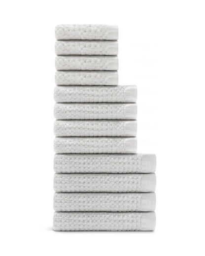 Supima® Waffle 12pc Bath Towel Move-In Bundle